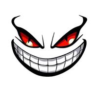 Car Stickers, Smile Car Decal, Scratch Cover Long-Lasting Fade Proof Holiday Theme Removable Adhesive Flexible Use, Funny Sticker for Cars, Trucks, Motorcycles 7.87x6.3 Inches