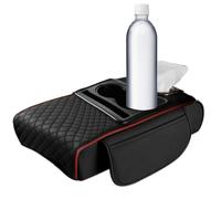 Car Storage Box - Car Console Organizar | Storage Box | Car Center Console Organizer With Cup Holder, Centro Consola Armrest Cushion Organizar, Soft Auto Center Console Armrest Pillow For Car Trucks