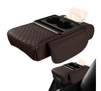 Car Storage Box - Car Console Organizar | Storage Box | Car Center Console Organizer With Cup Holder, Centro Consola Armrest Cushion Organizar, Soft Auto Center Console Armrest Pillow For Car Trucks