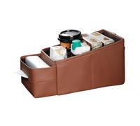 Car Storage Organizer Between Seats, Auto Console Side Gap Organizers Box Phones Keys Tissue Cups Snacks, Interior Car Accessory for Daily Commute, Long Drives, Travel, Driver and Passenger Use