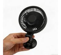 Car Suction Cup Fan | ABS, 13.6cm, 2100RPM, 7.5W | 12V/24V Truck Strong Airflow | Vehicle Interior Cooler With Suction Mount (5V/2A)