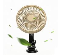 Car Suction Cup Fan | ABS 13.6cm 2100RPM Portable High Airflow Dashboard Windshield Mount Cooling Device 5V 7.5W Use Vehicle Ventilation Fan Truck Car Travel Camping Commuting Air Circulation