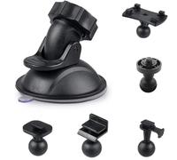 Car Suction Cup for Dash Cam Holder with 6 Types Adapter, HOMREE 360 Degree Angle Car Mount for Driving DVR Camera Camcorder GPS Action Cameras