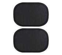 Car Sun Shade - Windshield Screen, 9.25x6.69 Inches 2 Pieces with Static, Heat Reflective Nylon, UV Blocking Technology, Interior Automotive Vehicle Truck SUV RV Sedan Van Protection Safety