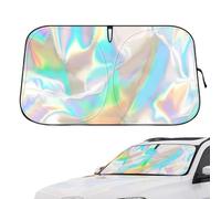 Car Sun Shade - Windshield Sun Protector | Cubierta de aislamiento térmico | Plegable Pocket Size Storage, Composite Cloth Construction, Helps Block Sun Exposure for Cars Trucks SUVs MPVs