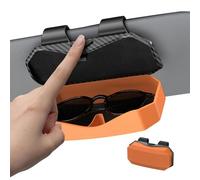 Car Sun Visor Sunglasses Holder - Multifunctional Eyeglass Storage Clip Box, Auto Glasses Organizer with OneButton Open for Keys Cards Money | Car Interior Storage for Truck SUV RV Travel Driving Use