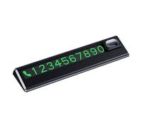 Car Temporary Parking Plate - Easy Repositioning Design | Mini Parking Phone Number Plate With Traceless Glue And Magnetic Glow | For Car SUV Accessories Luminous Digital Waterproof Decor Size 11.6x2.