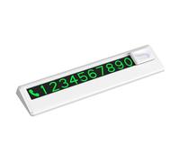 Car Temporary Parking Plate - Easy Repositioning Design | Mini Parking Phone Number Plate With Traceless Glue And Magnetic Glow | For Car SUV Accessories Luminous Digital Waterproof Decor Size 11.6x2.