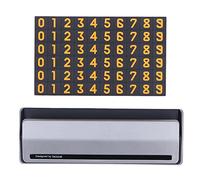 Car Temporary Parking Sign, Wireless Number Plate with 6 Digit Display, Compact Stable Structure Made of Eco Friendly PC ABS for Home Car Interior Use (Plata)