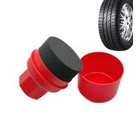 Car Tire Brush, Detailing Sponge, Optimal Wax Distribution, Soft Bristle, Ergonomic Grip Design, for Vehicle SUV Sedan Wheel Polishing Shine Cleaning, 4.72 x 3.35 Inches