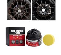Car Tire Shine, Quick Penetrating Wax , 75g Black Tire Dressing Cream, Weather Resistant Tires Restorer with Gloss Finish, Auto Care Formula, Vehicle Wheel Shine Product, Car Exterior for SUV Truck
