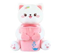 Car Tissue Holder - 2n1 Cat Storage Organizer | Cartoon Cute Car Trash Can and Tissue Box for Center Console, Truck, SUV, RV, Sedan, Auto Interior, Road Trip, Home, Offices and Birthday Gift