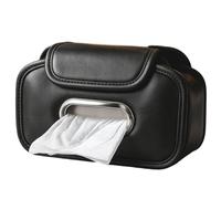 Car Tissue Holder, Rectangular Napkin Organizer, 8.07x5.51x1.06 Inch Vehicle Facial Paper Storage with Secure Mount, Leather Car Accessory, Tissue Holder with Sleek Style, Auto Organizer for Travel