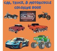 Car, Truck, & Motorcycle Coloring Book