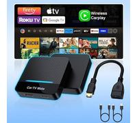 Car TV Mate Pro con Adaptador inalámbrico Car Play, convertidor Multimedia HDMI 2 en 1 para Consolas de Videojuegos/decodificadores, Convierte CarPlay con Cable a inalámbrico Plug & Play