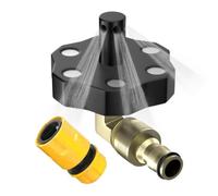 Car Undercarriage Cleaner, Brass 360-Degree Rotating Chassis Flusher Kit | 3.5 x 2.7 in High-Pressure Mud and Road Salt Remover with Quick-Connect Plug-and-Play Design, Full-Coverage Nozzle for
