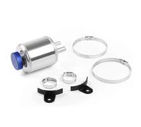 Car Universal Power Steering Reservoir Tank with Racing Clamp Silver
