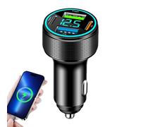 Car USB Charger, 4 puertos automotriz tipo C USB Charger Adapter, Car Accessories Plug in Adapter Outlet with LED Digital Display for SUV Sedan Truck, Fast Charging USB Car Adapter