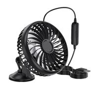 Car Usb Fan, Quiet Circulator, 3-Speed Airflow Fan with 5.33 Inches, Suction Mount for Cooling, Dorm Ventilation, Tent Travel Use, Golf Cart Comfort, Cabin Breeze, Outdoor Relaxation