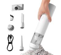 Car Vacuum Portable Cordless, Handheld Air Duster with Multi Nozzles, Lightweight Rechargeable Cleaner for Vehicle, Home, RV, Seat, Keyboard, Furniture, Pet Hair, Truck, Carpet, and Camping Use