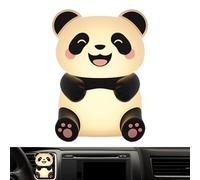 Car Vent Accessories, Silicone Panda Figurine Vent Clips 2.17x2.2x2.64 inches, LED Light, Decorative Automotive Interior Supplies, Sedan RV Pickup Truck Decor, Creative Visual Focal Point