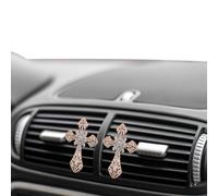 Car Vent Air Freshener - Bling Cross Clip | Metal Fragrance Diffuser