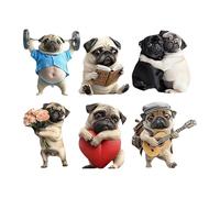 Car Vent Clips Air Freshener,Decorative Car Fragrance - 2D Acrylic Dog Shape Auto Scent Diffuser 6 Pieces Diffusers & Accessories For Road Trip Travelers Sedan Truck Long Distance Driving