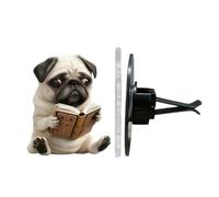 Car Vent Diffuser - 6cm Pug Dog Decor | Acrylic Fragrant Air Freshener, Stylish 2D Animal Vent Clip For Automotive Aromatherapy And Odor Neutralizing Road Trip Essentials Travel Scent Accessory