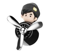 Car Vent Diffuser, Car Air Freshener, Cartoon Doll Air Freshener, Long Lasting Car Scent, Long-Lasting and Natural Silicone-Based Car Air Freshener with Classic Fragrance for Car Air Outlets, Black