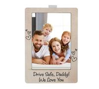 Car Visor Photo Clip, Vehicle Picture Holder, Dashboard Memory Display, Personalized Wood Clip for Road Trips & Daily Commutes, Interior Gift for Drivers Tourists Families, Father
