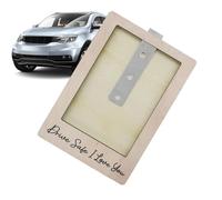 Car Visor Picture Clip - Wooden Photo Clip for Car Sun Visor | Lightweight Automotive Interior Supplies | for Friends Dad Husband Partners Boyfriend, Wood Frame