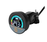 Car Voltage Meter Tester, 5.5x5.5x1.8cm ABS Auto Battery Tester with Integrated Alarm and Multipurpose Monitor for Golf Cart, SUV, RV Electrical Systems