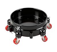 Car Wash Bucket Dòlly - 5 Gallon Bucket Dòlly with 360° Swivel Locking Casters | 11-Inch Rolling Buckets Cart for Car Wash, Garden, and Garage | Heavy-Duty PP and Steel Caddy for Detailing