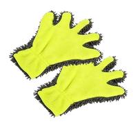 Car Wash Hand Mitt - 2-Piece 5-Finger Scratch-Free Scrubbing