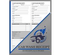 Car Wash Receipt Book: Car Wash Receipt Book with Customer and Business Copies - 2 Receipts Per Page for Tracking Sales and Records