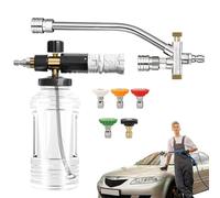 Car Wash Soap Sprayer, Spray Nozzle Pressure Attachment Kit, 19x15cm/7.48x5.91 inches, Adjustable Mode Design, for Truck, Outdoor Lawn, House, Car Detailing, Tire Cleaning Use