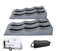 Car Wheel Chocks - Heavy Duty Rubber Tire Blocks for Cars Trucks RVs Trailers | Non Slip with Portable Handle, Sturdy Safety Stoppers for Parking, Maintenance Incline Protection 24x8.2x4.7 in