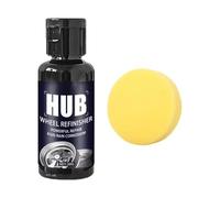 Car Wheel Hub Wax - Wheel Shine Tire Gloss Restorer Wax | High Shine Refurbish System With Sponge Applicator | Hub Rim Dressing Protective Coating Solution, Deep Black Tire Polishing Formula For SUV S