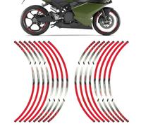 Car Wheel Rim Decal - 16pcs Wheel Rim Modified Stripe Decals | Bright Color Automotive Exterior Accessories for RVs, Sedans, Motorcycles, Electric Cars, SUVs