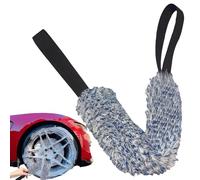 Car Wheel Wash Towel - Ultra Fine Microfiber Plush Design, Long Strap Double-Sided Cleaning Pad | Rim And Wheel Corner Cleaning Tool For Cars, Motorcycles, Home Use, Easy Dust And Dirt Removal