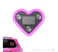 Car Window Ambient Light, Car Solar Heart LED Light, Solar-Powered Heart-Shaped LED Neon Love Atmosphere Lights, Auto On/Off Romantic Ambient Lights, No Tools,Wire-Free Installation (Pink,1 Pc)