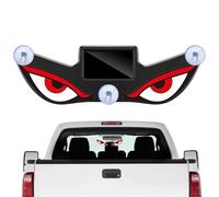 Car Window LED Light - Solar USB recargable Lamp | Impermeable Warning Display Suction Mount Bright Eyes Decor Device for Windshield Rear Glass SUV RV Motorcycle Safety Use