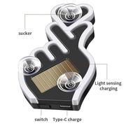 Car Window Light - Rechargeable Finger Heart Shape Neon Lighting, Car LED Ambient Light With Suction Cup, Çar Window ight For Women Men Vehicle Party Bedroom Truck Motorcycle Door Automotive