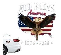 Car Window Sticker,250th Eagle 1776-2026 America Flag God Bless Wall | Car Stickers and Decals - for Truck SUV Vehicle Exterior Pickup Tumbler Helmet Notebook