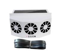 Car Window Vent Fan Solar Car Window Quiet 3-Outlet Solar Exhaust Fan