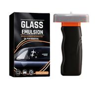 Car Windshield Glass Brush, Handheld Oil Film Removal Scrubber Tool, Sturdy Non-slip Auto Detailing Accessory, for Car Automotive Truck Suv Vehicle Window Side Window Cleaning