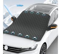 Car Windshield Snow Cover,4-Layer Magnetic Windshield Cover for Car Universal Magnetic Snow with Side Window and Rearview Mirror Protector to Use for SUV CRV Trucks (Black:57.06 * 43.31)