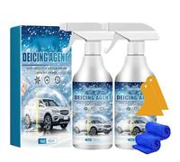 Car Windshield Snow Melting Coating Spray,Multifunctional Windshield Defroster For Winter,For Fast Removing Snow,Ice And Frost,Portable Car Window Defroster (size-2Pcs, Sin fragancia-)