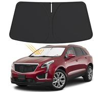 Car Windshield Sun Shade - Motomate Custom for Cadillac XT5 Fit 2017-2023 2024 [4 Layers Nano Coating] with Storage Pouch Durable Material Foldable Car Sun Visor for UV Rays and Sun Heat Protection