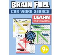 Car WordSearch Book: Car themed word search | Learn where each car is produced | Car facts for boys